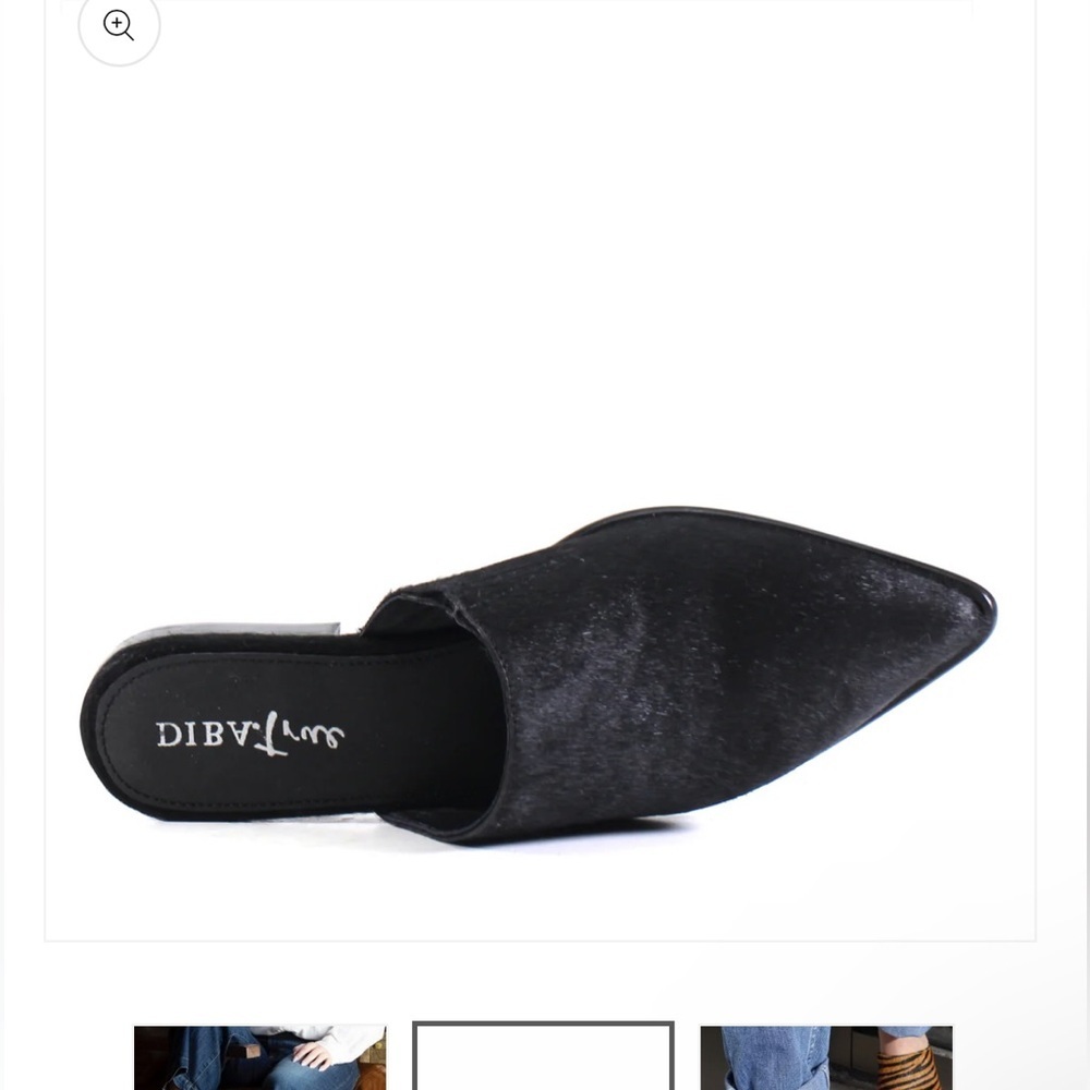 Diba True High Up Pony Hair Mule in Black Cow Hair Slip Ons Women’s 7.5 - Picture 6 of 11